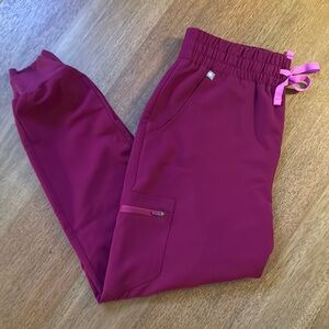 Figs Zamora High Waisted Joggers Magenta